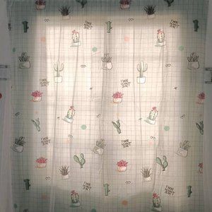 Curtains with 2 layers of cute textures